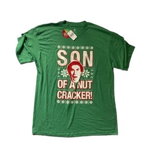 elf Son of‎ a nut cracker over sized long green 2Xl shirt